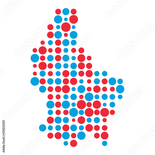 Luxembourg Silhouette Pixelated pattern map illustration