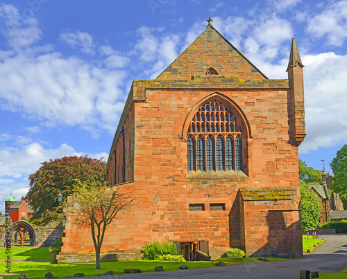 CARLISLE, ENGLAND - The Fratry - The Augustinian canons ate their meals in the fratry on the upper floor of building. Carlisle is a city and the county town of Cumbria. photo