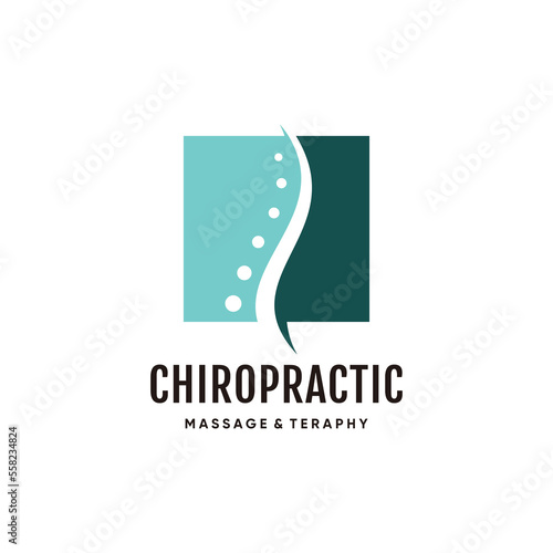 Chiropractic logo vector design for healthcare