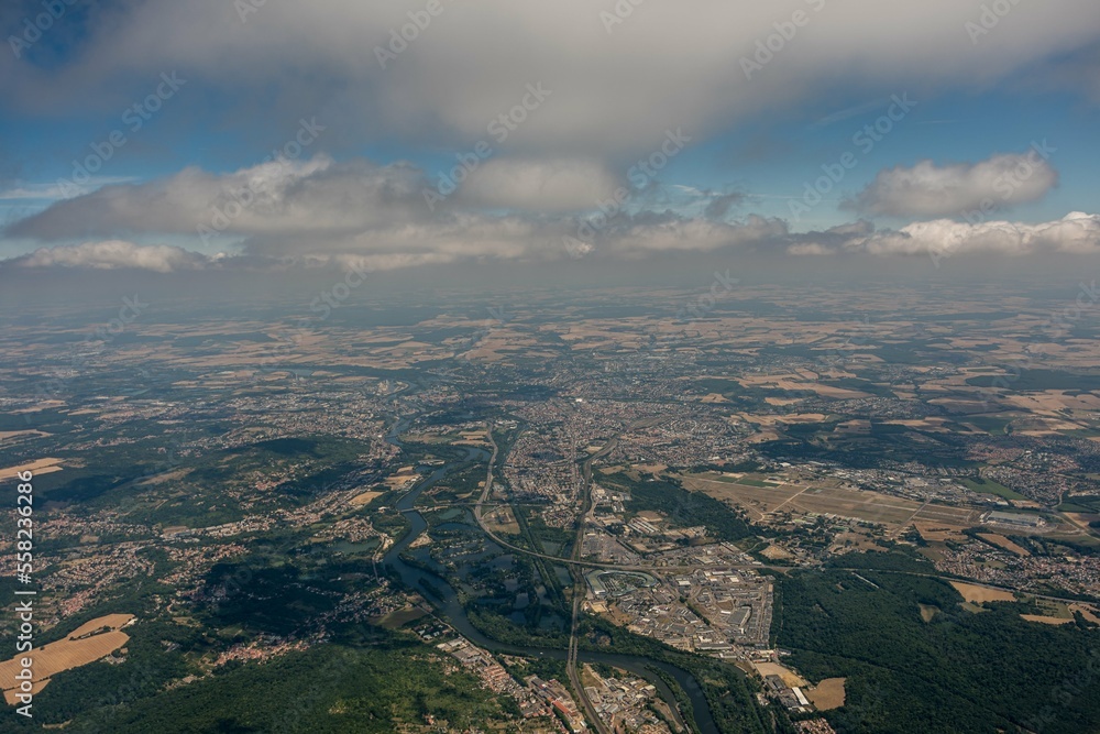 Fototapeta premium Luftbild Metz