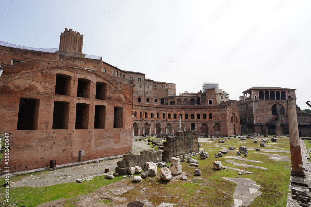 Trajan's Market in the historical centre of Rome, Italy
