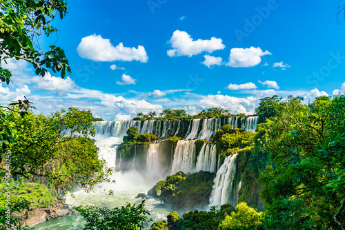 Part of The Iguazu Falls seen from the Argentinian National Park