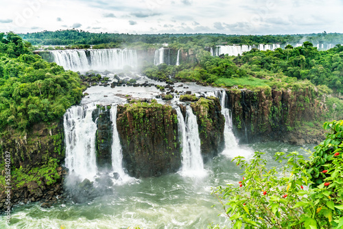 Part of The Iguazu Falls seen from the Brasilian National Park