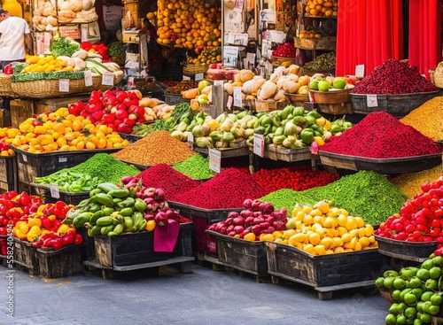 different vegetables in the market