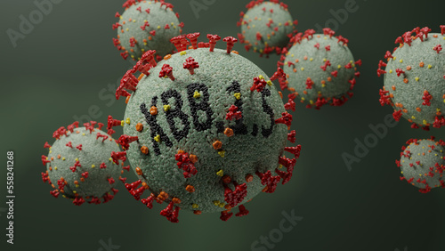 Leinwand Poster Covid-19 coronavirus will mutated variant marking XBB