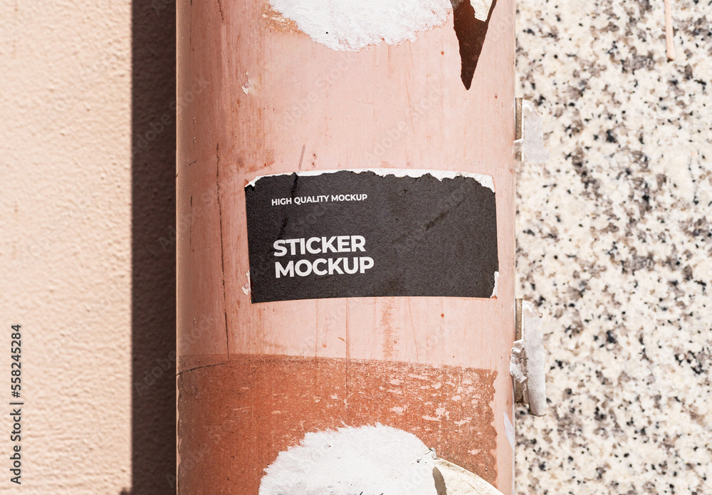 Sticker Mockup Paper Template Texture Street Urban Stock Template ...