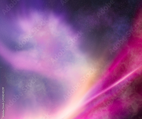 Beautiful nebula space background with a colorful and stars