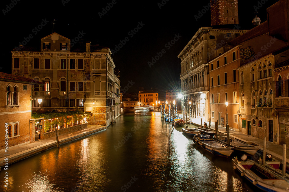 Great canal at night in venice