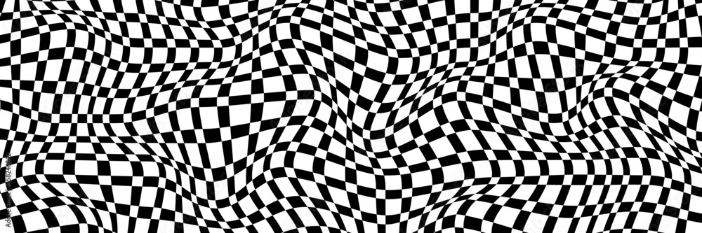 Vector abstract checkered background. Simple illustration with optical illusion, op art. Vector abstract checkered background. Simple illustration with optical illusion, op art.