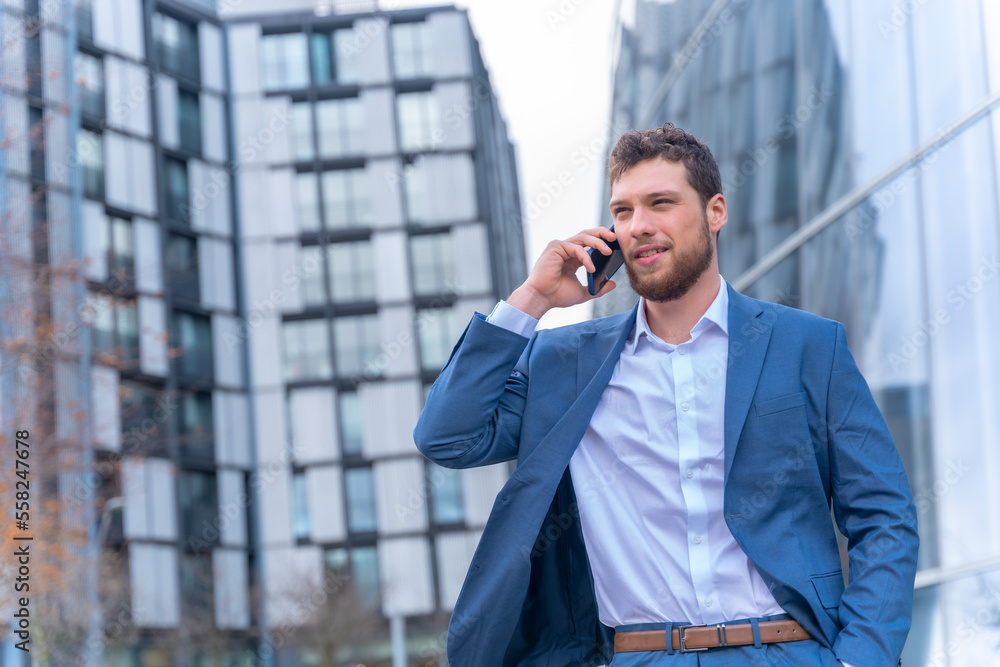 Professional corporate man businessman outside the office in a glass building Professional corporate man businessman outside the office in a glass building