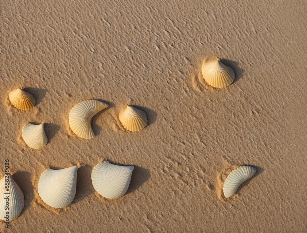 Obraz premium shells on the beach