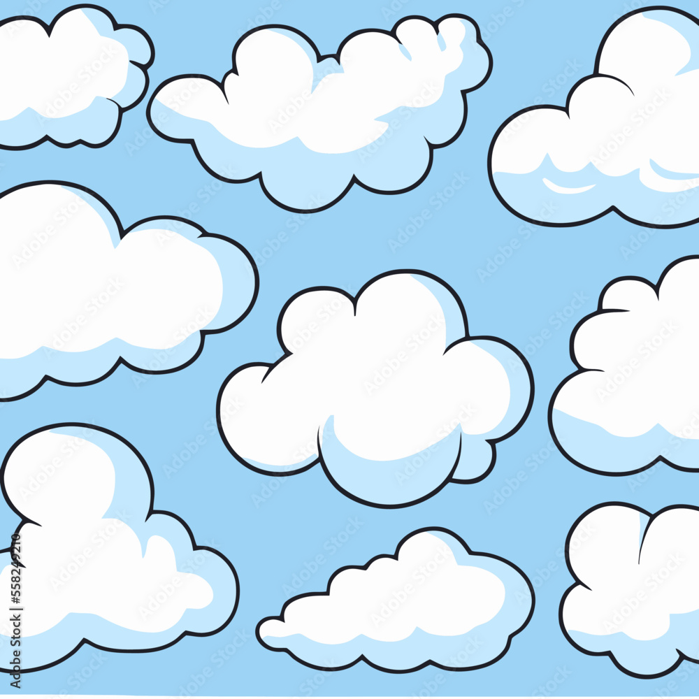 vector clouds collection cloud set icon