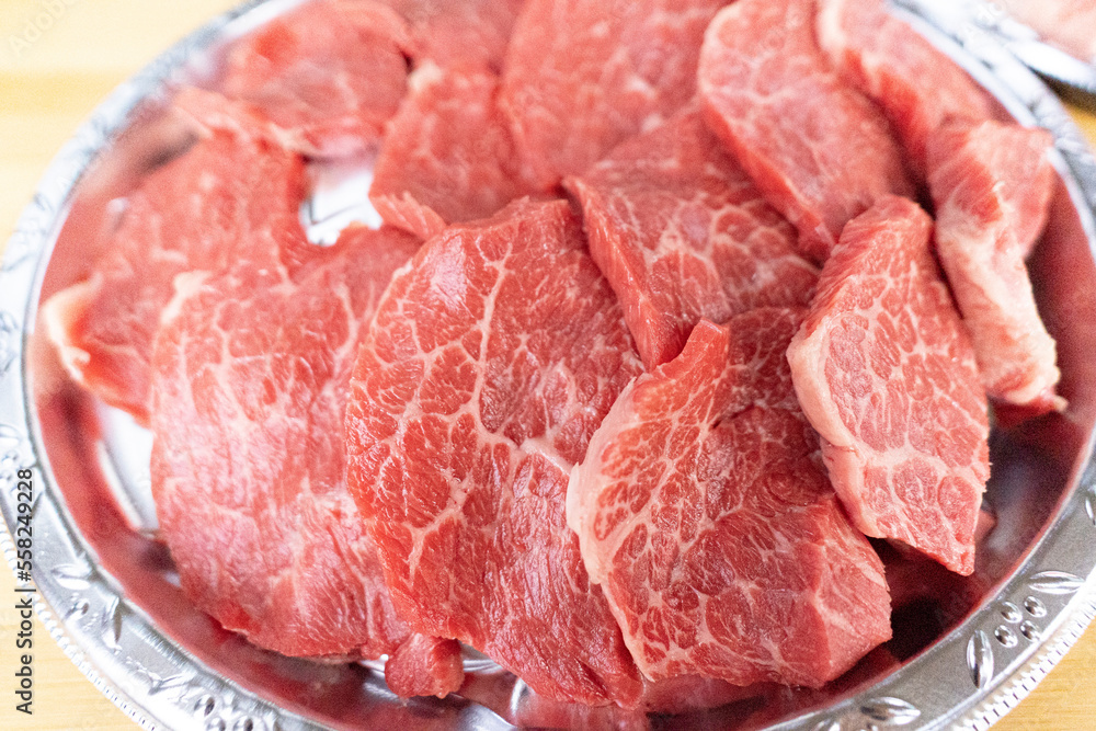 パックに入ったジューシーな黒毛和牛ハラミ焼肉 精肉 パックに入ったジューシーな黒毛和牛ハラミ焼肉 精肉