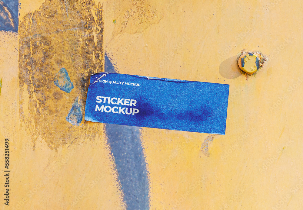 Sticker Mockup Paper Template Texture Street Urban Stock Template ...
