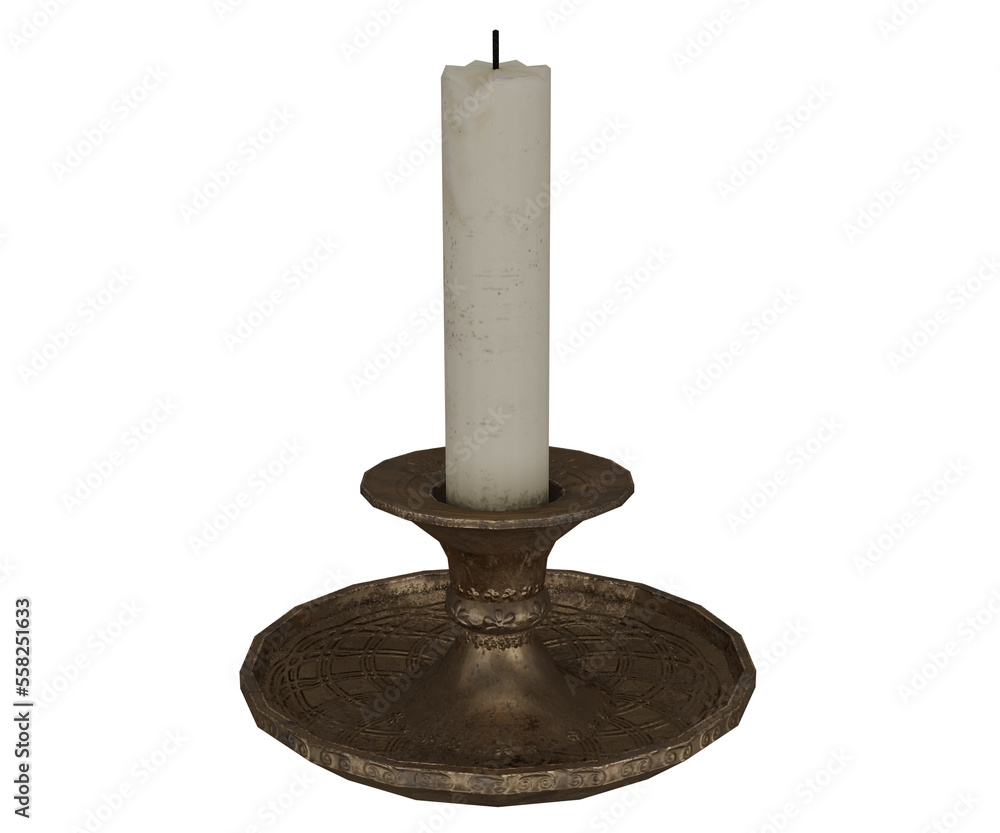 3d rendering antique chandelier with candle 3d rendering antique chandelier with candle