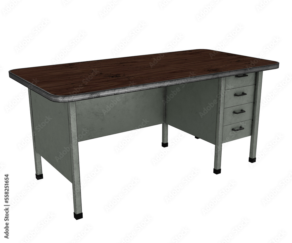 3d rendering metal desk for office 3d rendering metal desk for office