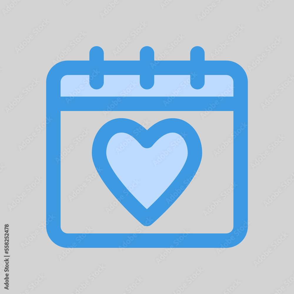 Valentine day icon in blue style, use for website mobile app presentation Valentine day icon in blue style, use for website mobile app presentation