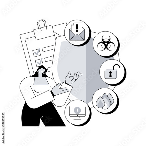 Business continuity and disaster recovery abstract concept vector illustration. Economic disaster recovery, business continuity planning, risk management, anti-crisis strategy abstract metaphor.
