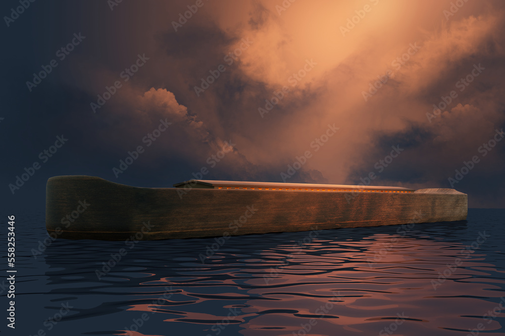 Noah's Ark and the Great Flood, a depiction of the Genesis Bible story