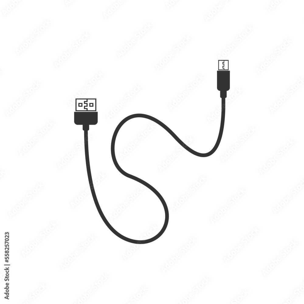 usb cable icon vector design template illustration usb cable icon vector design template illustration