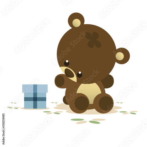 Personagem Ursinho de brinquedo para livro infantil ou ebook ou posta para redes socais ou decoração de festas ou papelaria ou quarto de crianças