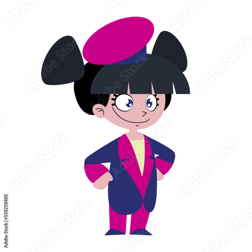 cartoon illustration of a steward