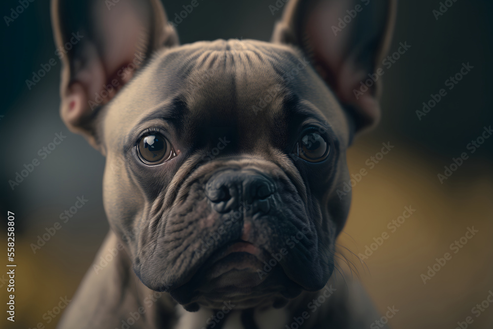  Portrait of a french bulldog, Generative AI