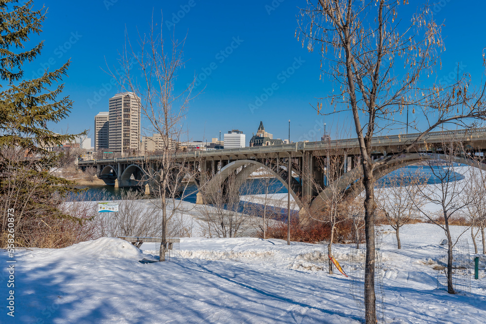 Winter at Rotary Park in Saskatoon, Canada