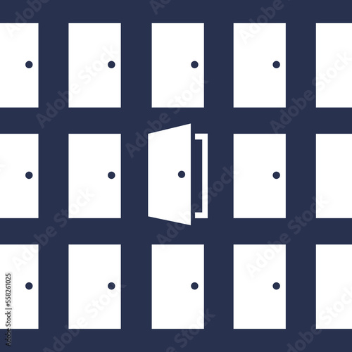 One door open out of multiple options