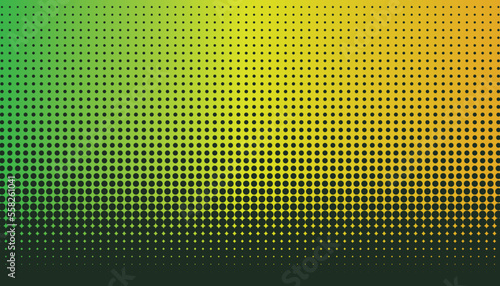 Green to yellow polka dot background