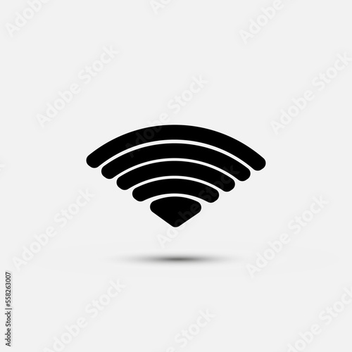 WIFI icon vector, wireless internet sign isolated on white background, flat style, vector illustration