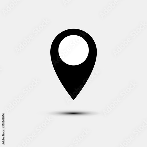 Pin icon vector. Location icon symbol isolated