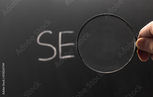 SEO and Search Engine optimization concept. SEO analiysis and develop concept. 