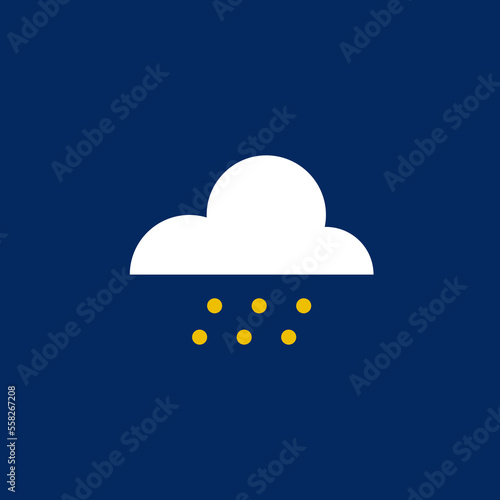 snow rain weather forecast glyph icon