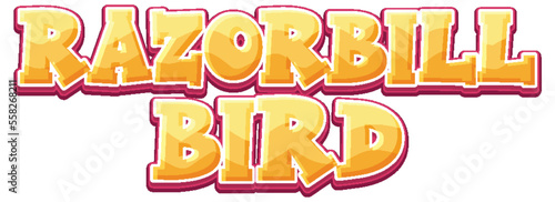 Razorbill bird text logo