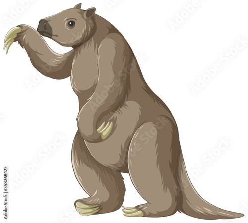 Ground sloth extinct animal vector