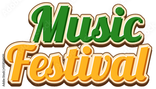 Music Festival text for banner or poster design