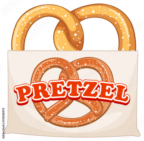 Pretzel bread in paper bag