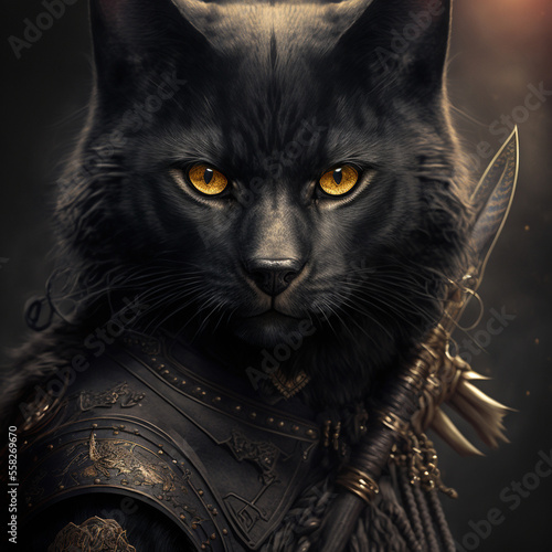 Portrait Of A Ninja Cat Warrior