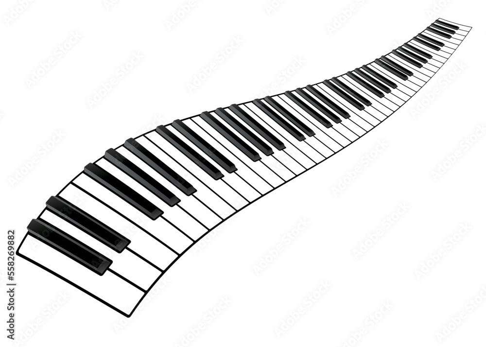 Naklejka premium 鍵盤ハーモニー ベクター