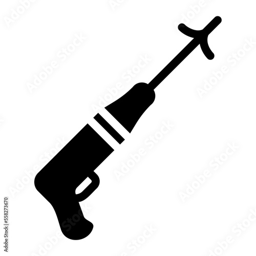 speargun glyph icon