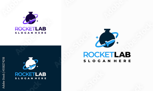 Rocket Lab Logo designs concept vector, Space Research logo template photo