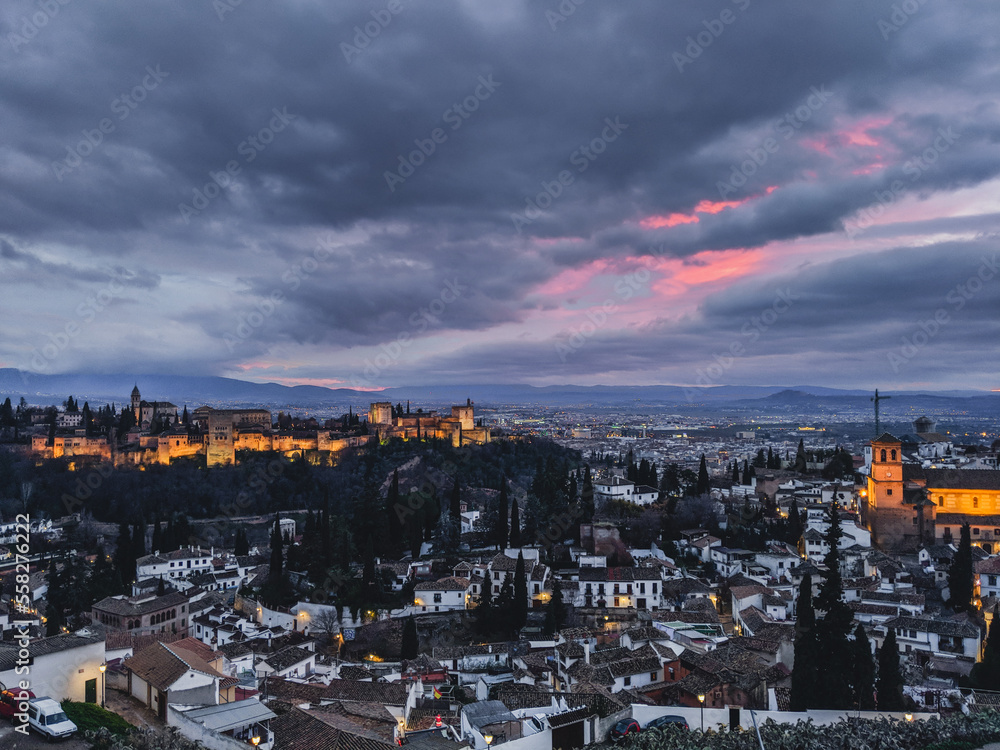 Fototapeta premium Granada at sunset