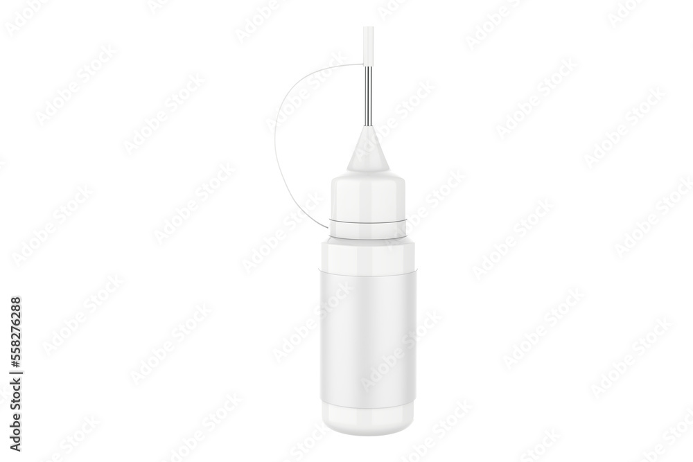 Plastic Applicator Bottle Mockup Isolate On White Background. 3d illustration Plastic Applicator Bottle Mockup Isolate On White Background. 3d illustration