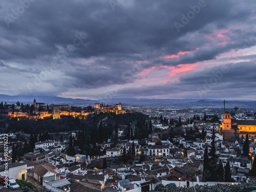 Granada at sunset