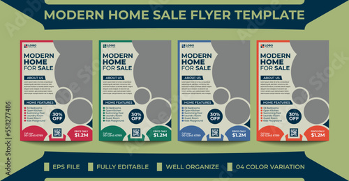 Modern Home Sale Real Estate Corporate Business Flyer Template