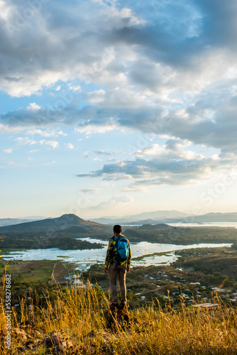 hiking in the mountains