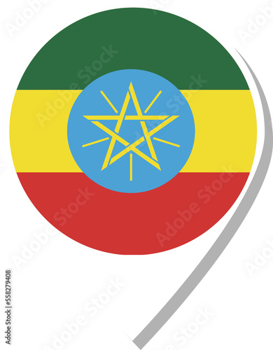 Ethiopia flag check-in icon.