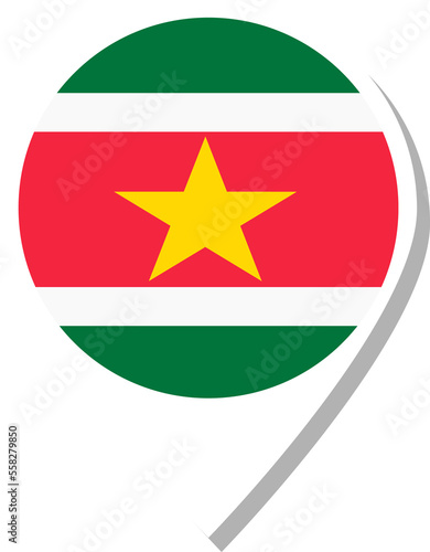 Free Download Suriname flag check-in icon. - GFXLoad