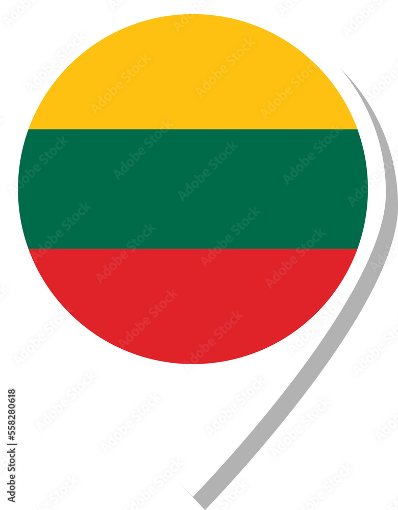 Lithuania flag check-in icon.